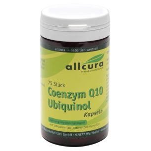 Produktabbildung: Coenzym Q10 Ubiquinol 100mg von Allcura - 75 Kapseln - Produktfoto