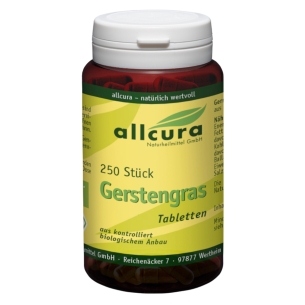 Produktabbildung: Gerstengras Tabletten von Allcura - 250 Stück - Produktfoto