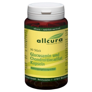 Produktabbildung: Glucosamin und Chondroitinsulfat Kapseln von allcura - 90 Stück - Produktfoto