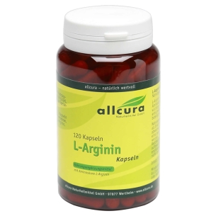 Produktabbildung: L-Arginin von Allcura - 120 Kapseln - Produktfoto