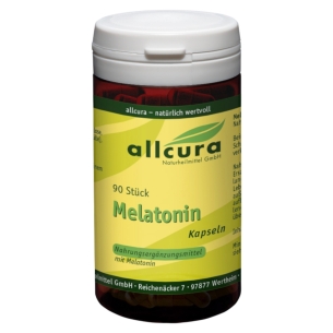 Produktabbildung: Melatonin von Allcura - 90 Kapseln - Produktfoto