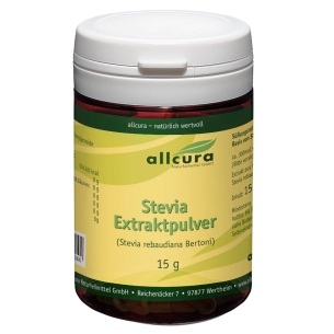 Produktabbildung: Stevia Extraktpulver von Allcura - 15g - Produktfoto