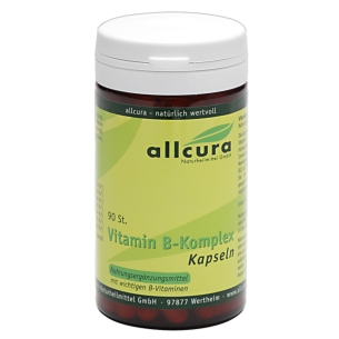 Produktabbildung: Vitamin B Komplex von Allcura - 90 Kapseln - Produktfoto