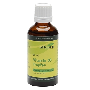 Produktabbildung: Vitamin D3 Tropfen von Allcura 100 iE - 50ml - Produktfoto