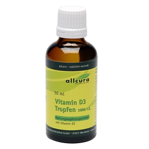 Produktabbildung: Vitamin D3 Tropfen von Allcura -  50ml - Produktfoto