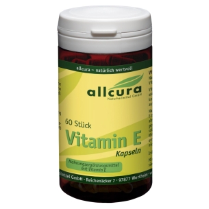 Produktabbildung: Vitamin E 200 iE von Allcura - 60 Kapseln - Produktfoto
