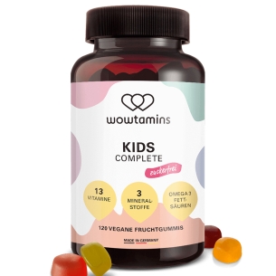 Produktabbildung: wowtamins Kids Complete zuckerfrei - 120 Fruchtgummis - Produktfoto