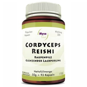 Produktabbildung: Cordyceps-Reishi von MycoVital - 93 Kapseln - Produktfoto