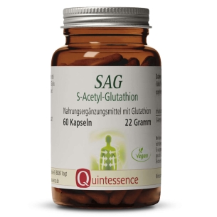 Produktabbildung: SAG - S-Acetyl Glutathion von Quintessence - 60 Kapseln - Produktfoto