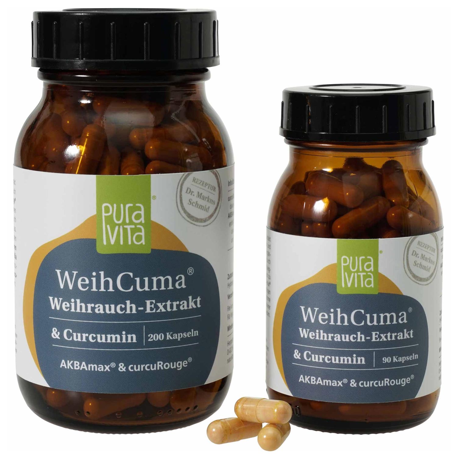 WeihCuma - Weihrauch- & Curcuma-Extrakt - 90 und 200 Kapseln
