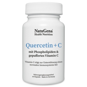 Produktabbildung: Quercetin + C von NatuGena - 90 Kapseln - Produktfoto