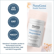 Vitamin C & Magnesium von NatuGena - Zertifizierungen