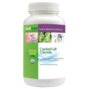 Produktabbildung: Cracked Cell Chlorella von Platinum Health - 600 Presslinge - Produktfoto