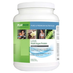 Produktabbildung: Love Multi Vegan Protein Vanilla von Platinum Health Europe - 675g - Produktfoto