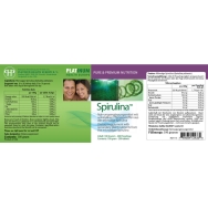 Spirulina 200 Tabletten von Platinum Health - Etikett