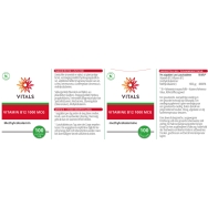 Vitamin B12 1000 mcg von Vitals - Etikett