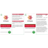 Vitamin B5 250 mg von Vitals - Etikett