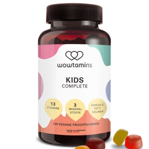 Produktabbildung: wowtamins KIDS Complete - 120 vegane Fruchtgummis - Produktfoto