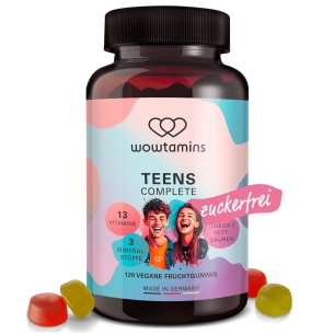 Produktabbildung: wowtamins TEENS Complete - 120 Fruchtgummis - Produktfoto